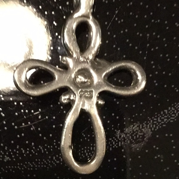 Silver Knot Cross 925 MEXiCO 18 “ Sterling Chain - Picture 3 of 8